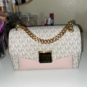 Michael Kors Lita Medium Two-Tone Logo Crossbody Bag